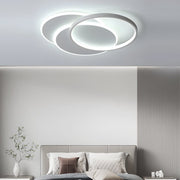 White 3 Circle Acrylic Art LED Flush Mount Ceiling Light