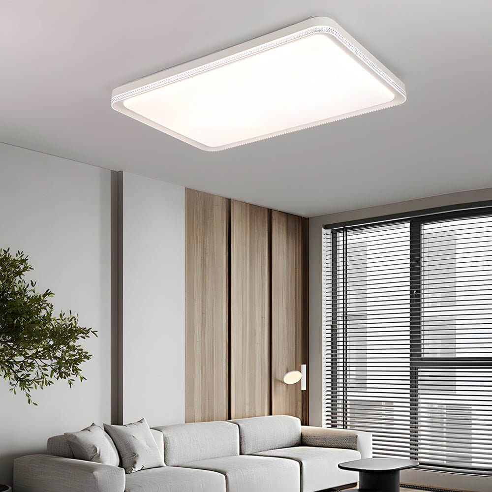 Fluid Led Ceiling White Acrylic LED Flush Ceiling Lighting - Dazuma