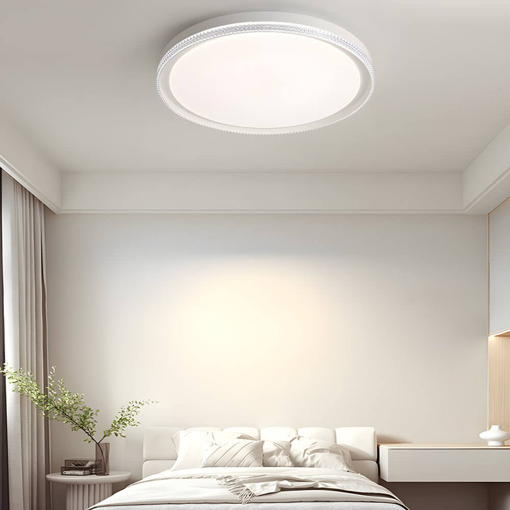 Fluid Led Ceiling White Acrylic LED Flush Ceiling Lighting - Dazuma