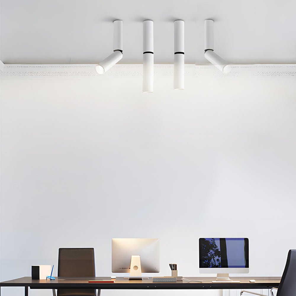 White Adjustable Cylinder Ceiling Spotlights - 1 - Light LED 3W