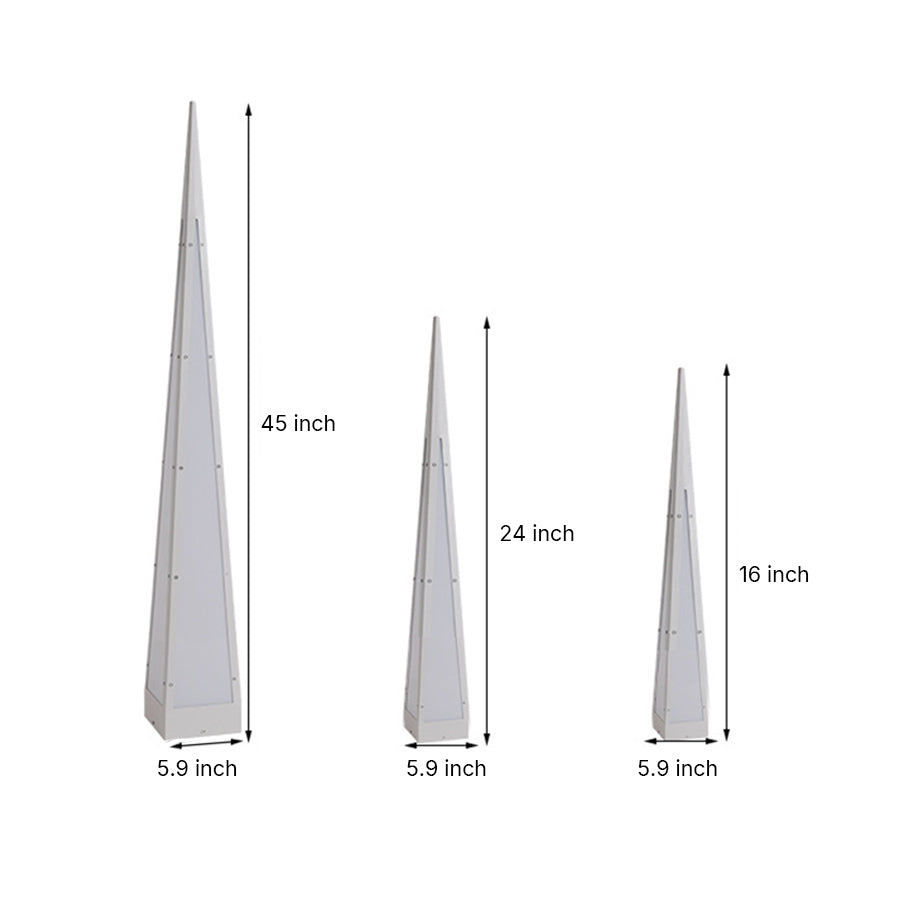 White conical floor lamp with sleek profile for modern interior design