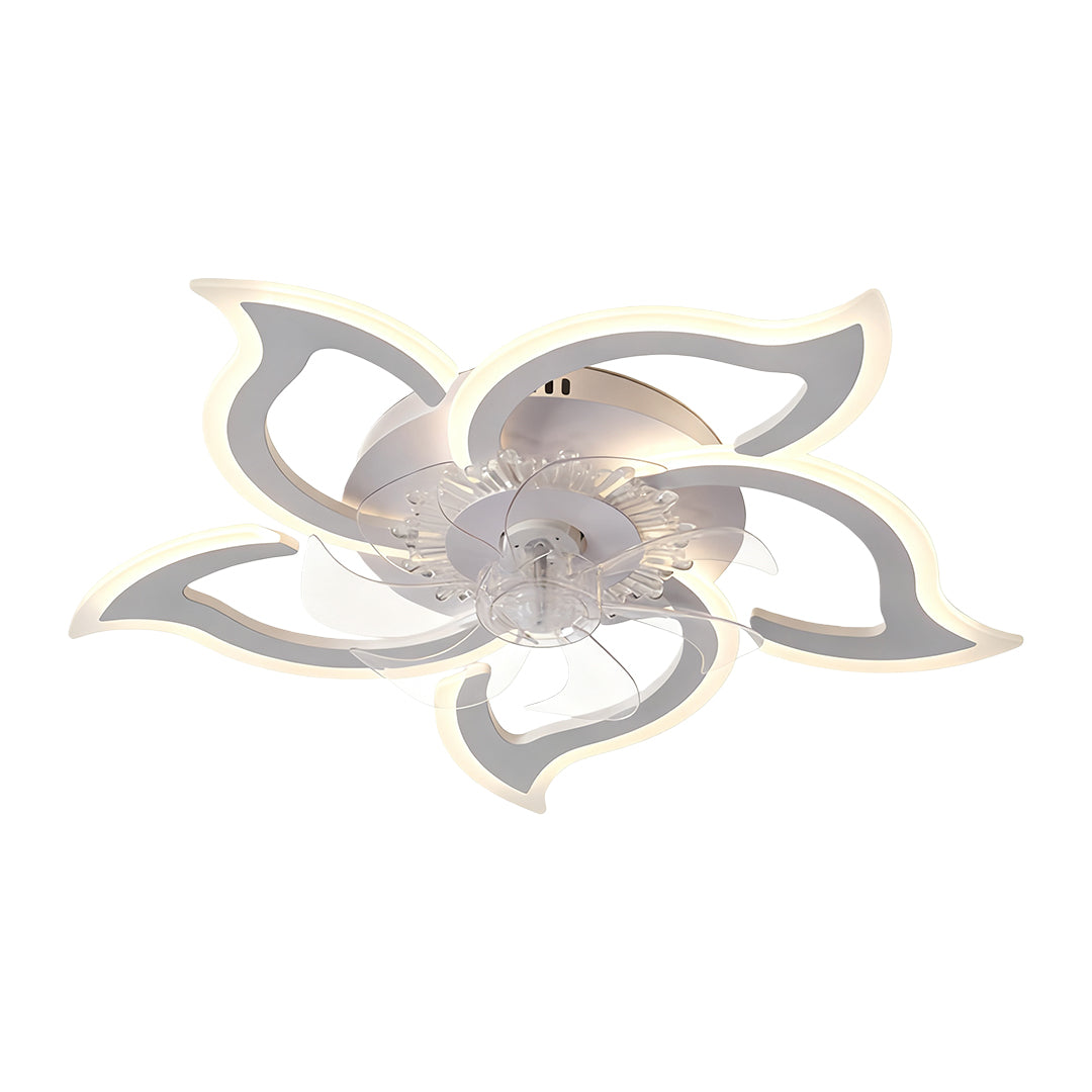 Elegant white and crystal flower-shaped ceiling light, modern indoor lighting fixture Q01B