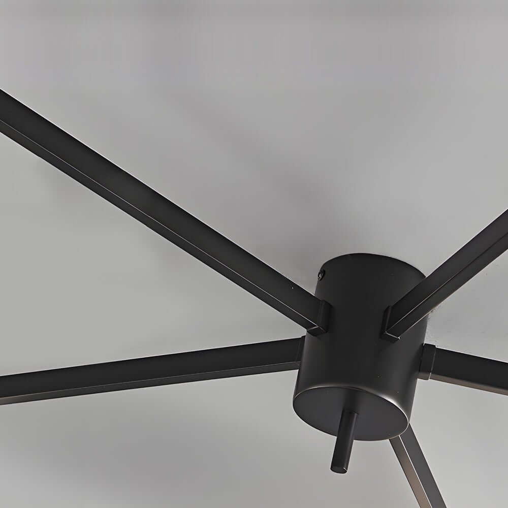 White Glass Bubble Black Semi - Flush Ceiling Light