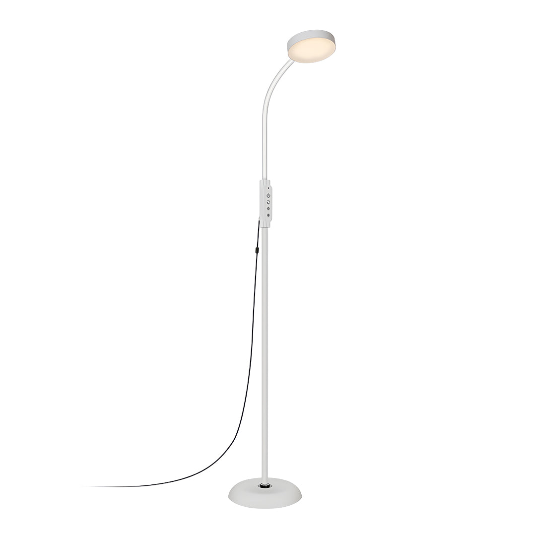 White LED reading floor lamp suitable for a study.