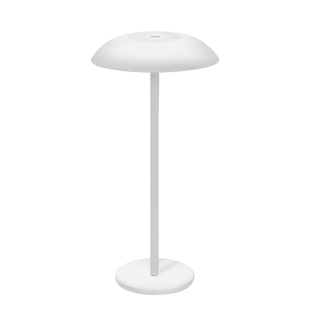 Contemporary small black pendant light in elegant white finish with minimalist table lamp styling