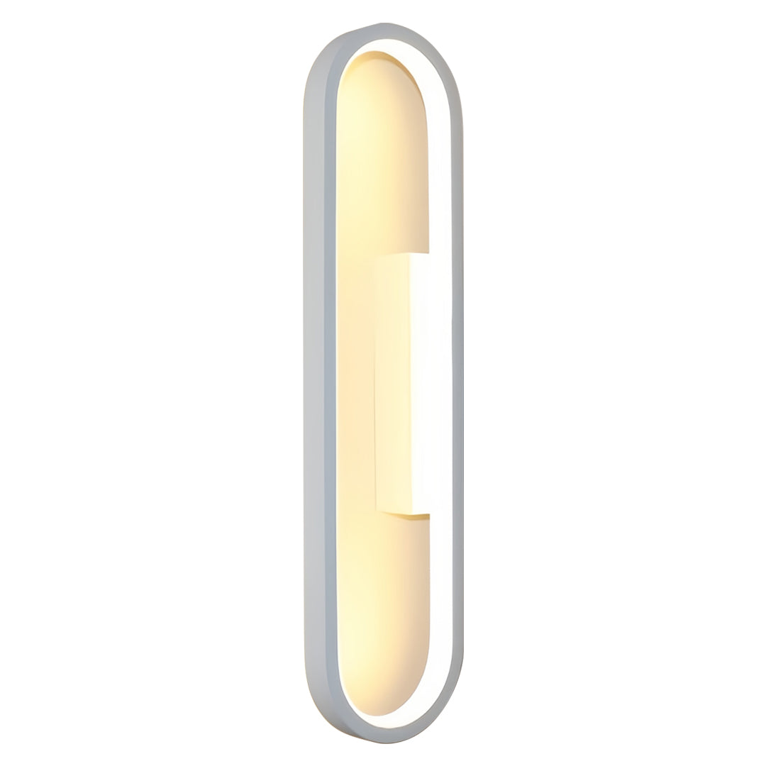 Minimalist wall pack LED light with white housing and energy-efficient LED technology