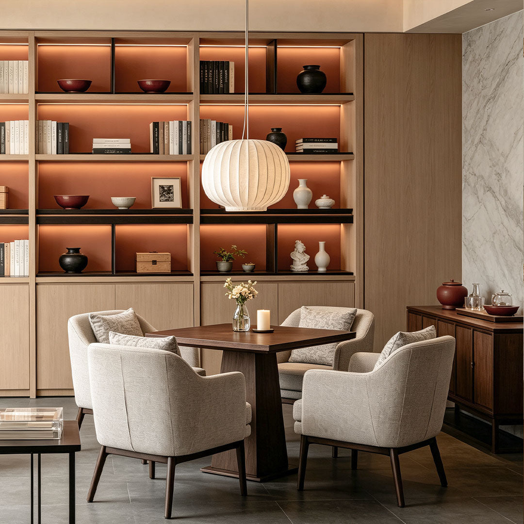 White modern chandelier providing elegant illumination and contemporary style for interior spaces