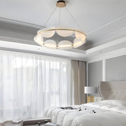 White Petal Ring Chandelier