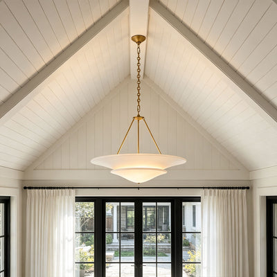 White Plaster Chandelier French Vintage Style Ceiling Light