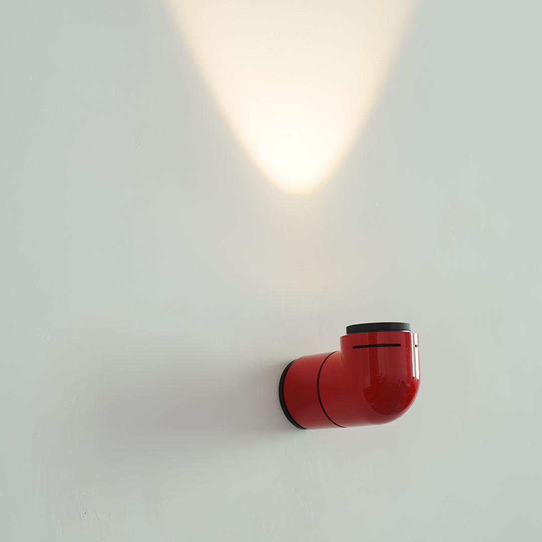 White wall modern lights emitting soft ambient glow in a modern interior setting.