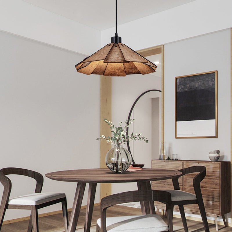 Wood Japanese Wabi - Sabi Retro Nordic Chandelier Dining Room Light Fixture