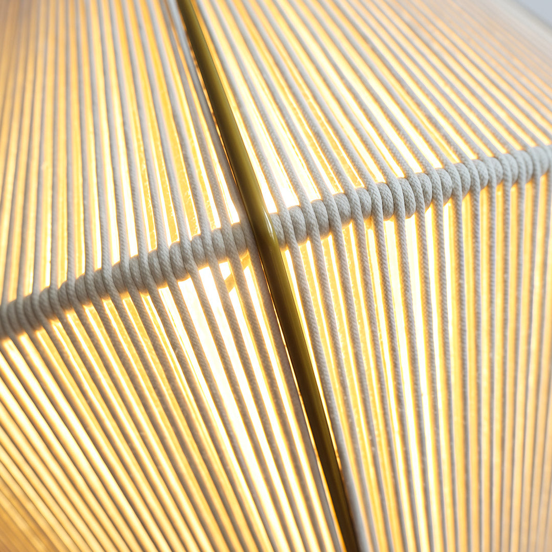 Japanese-style pendant light with a unique woven texture, adding rustic charm and sophistication to interiors.