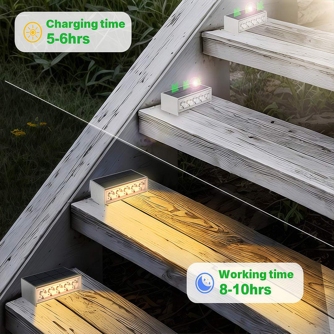 Solar Outdoor Step Light Fixtures Waterproof Modern Style