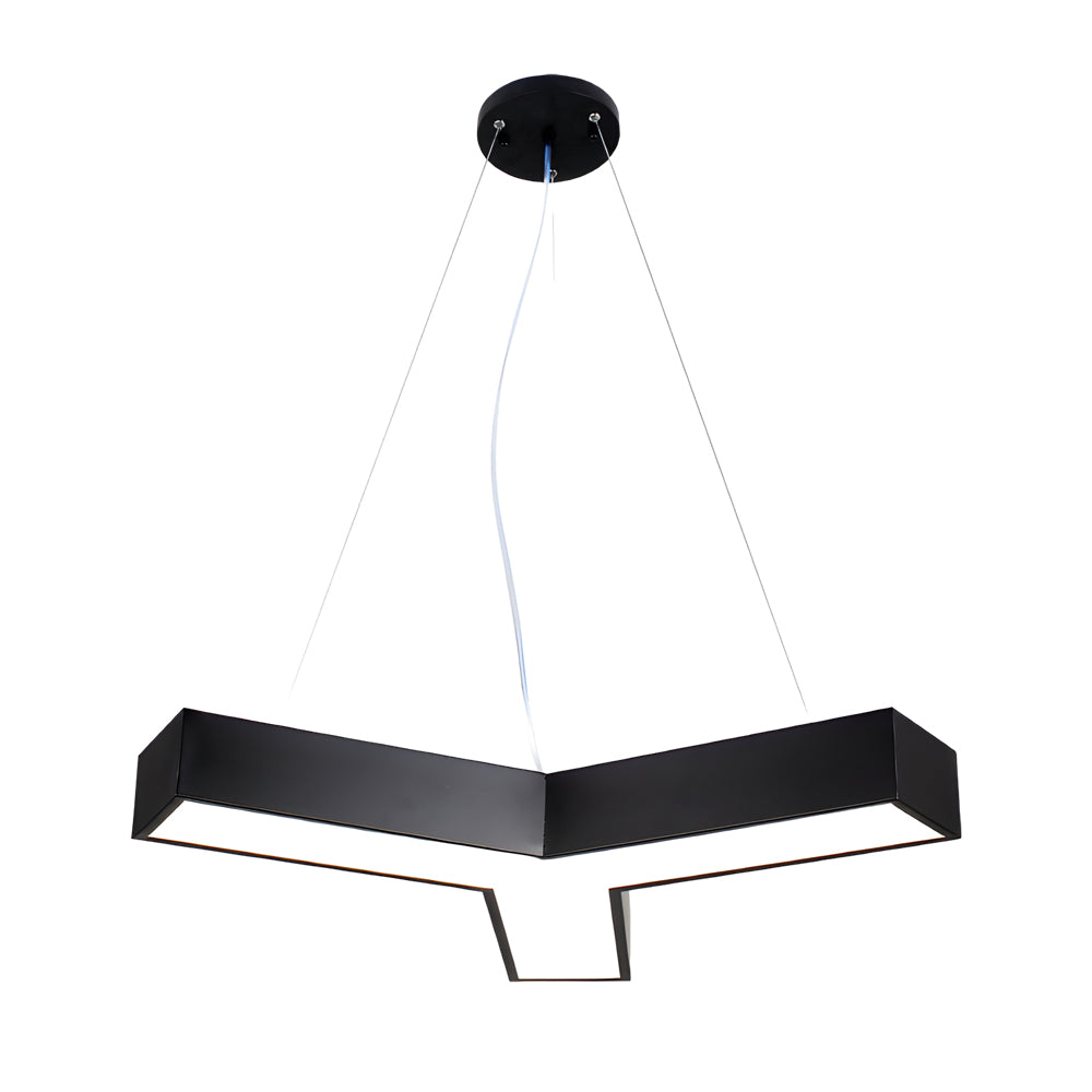 Black Y shape linear pendant ceiling light