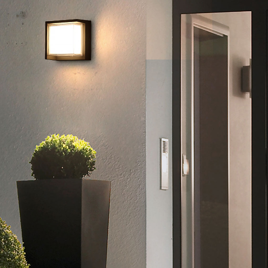Modern Outdoor Round Square Waterproof Wall Light for Villa Garden Balcony Door Front