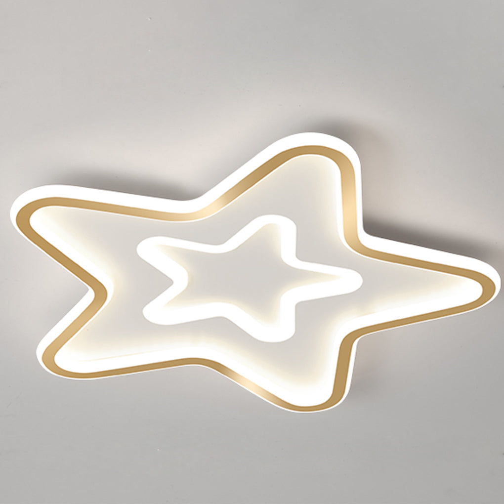 Nordic Simple LED Ultra - thin Five Pointed Star Ceiling Light Kid's Bedroom Lamp