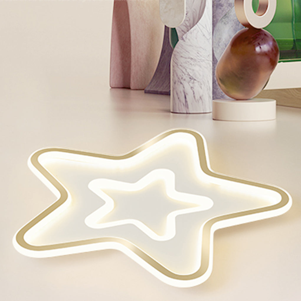 Nordic Simple LED Ultra-thin Five Pointed Star Ceiling Light Kid's Bedroom Lamp