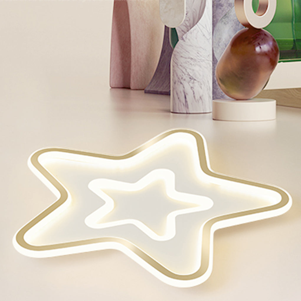 Nordic Simple LED Ultra - thin Five Pointed Star Ceiling Light Kid's Bedroom Lamp