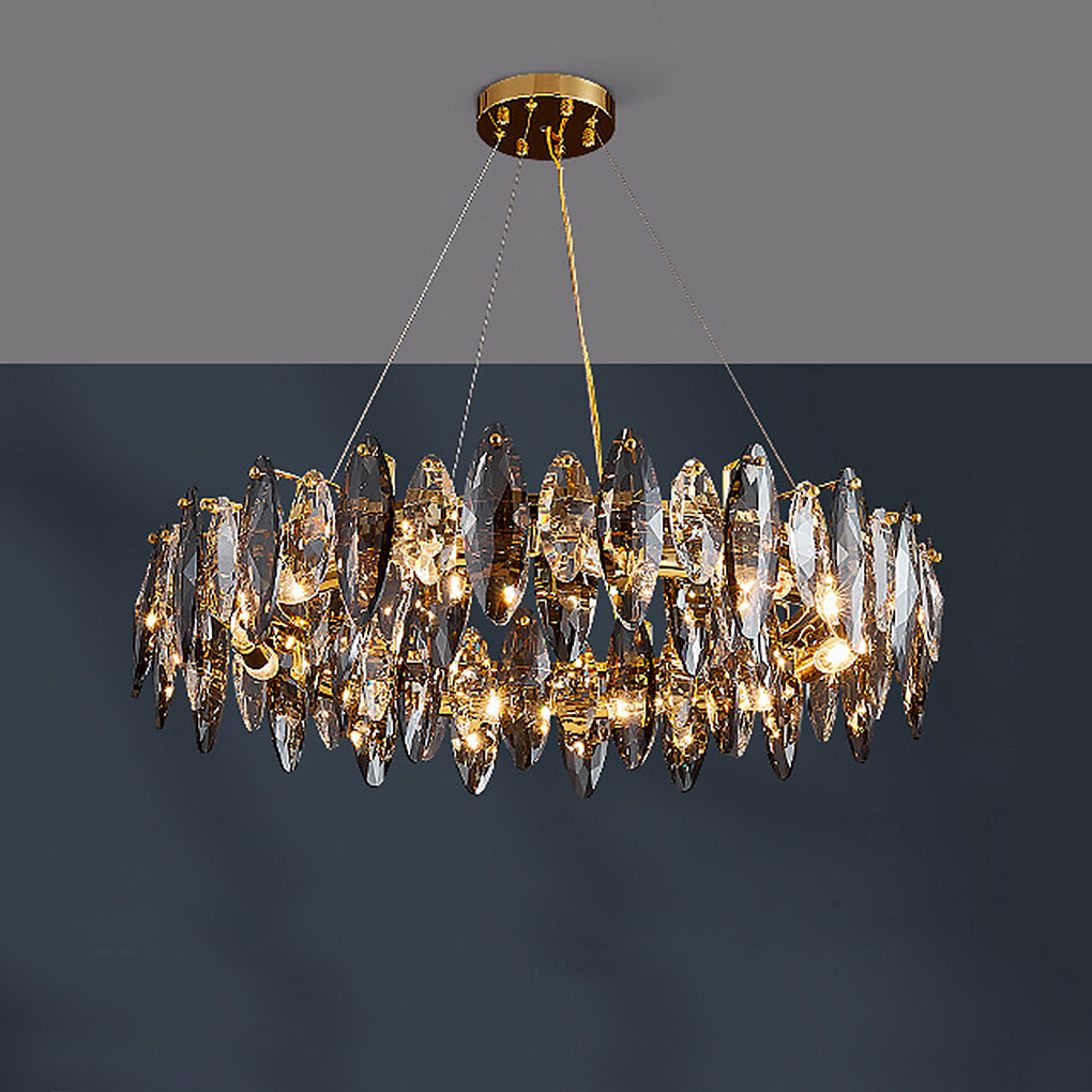 Postmodern Personality Creative Crystal Chandelier with Three - color LED