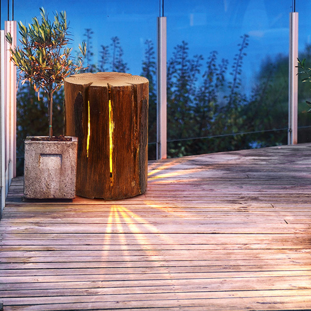 Resin Simulation Tree Stump Landscape Decorative Lamp Outdoor Garden Lawn Lights