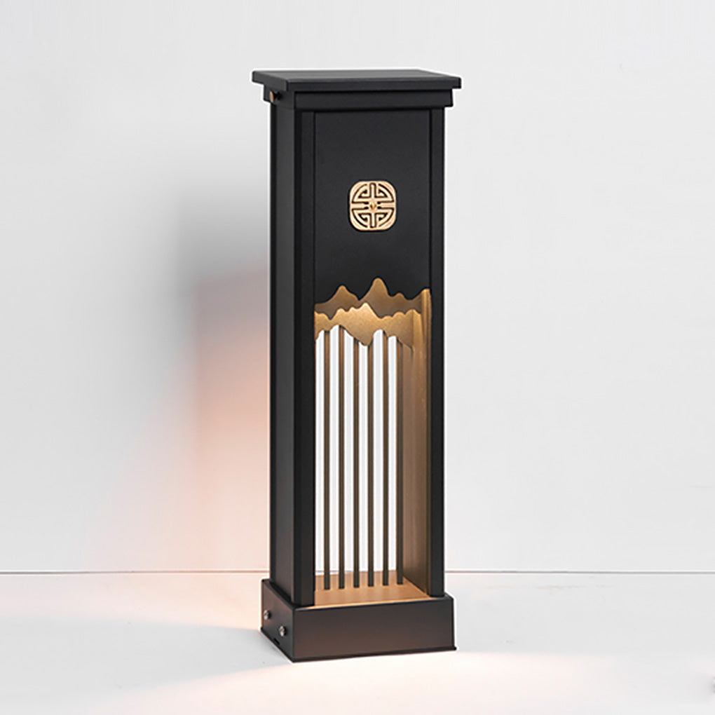 Elegant Outdoor LED Light with Artistic Cut Craft and Strip Design