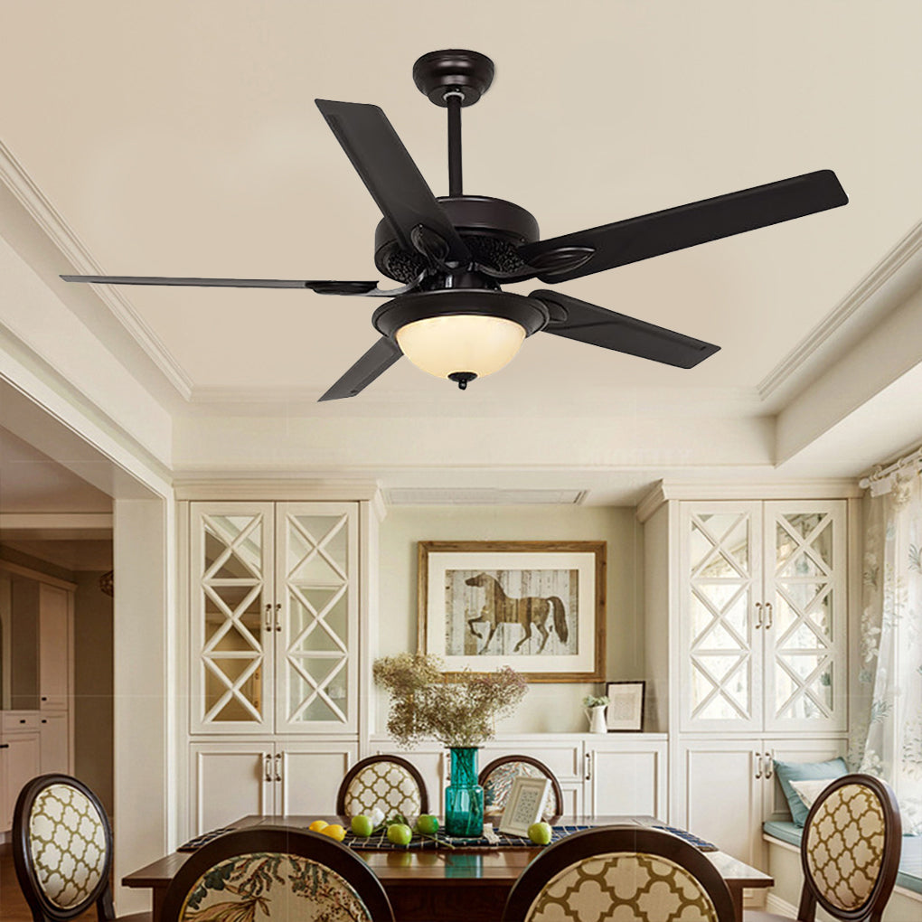 52 Inches Variable Frequency Mute Intelligent Timing Remote Control Ceiling Fan Light