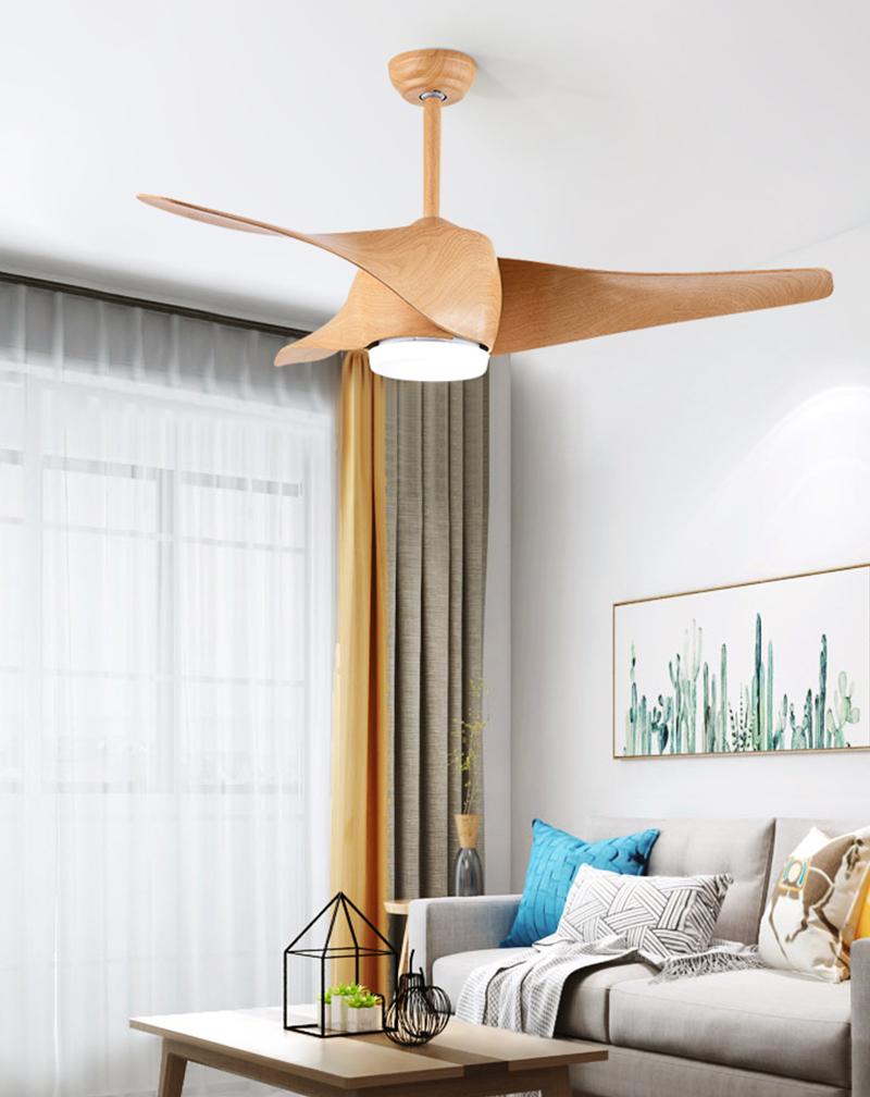 52" Downrod Ceiling Fans with Remote Control and LED Lights