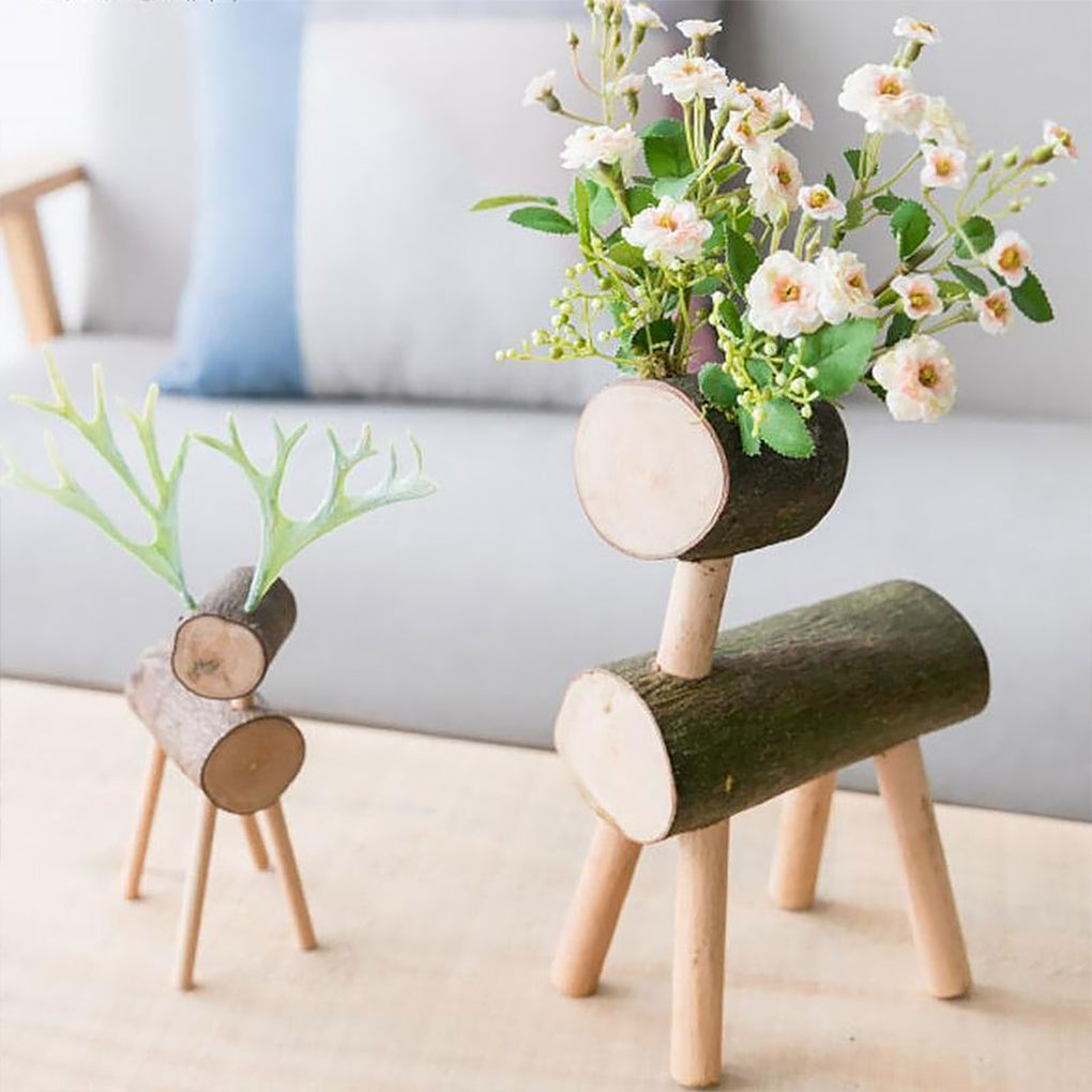 Small Wooden Reindeer Figures