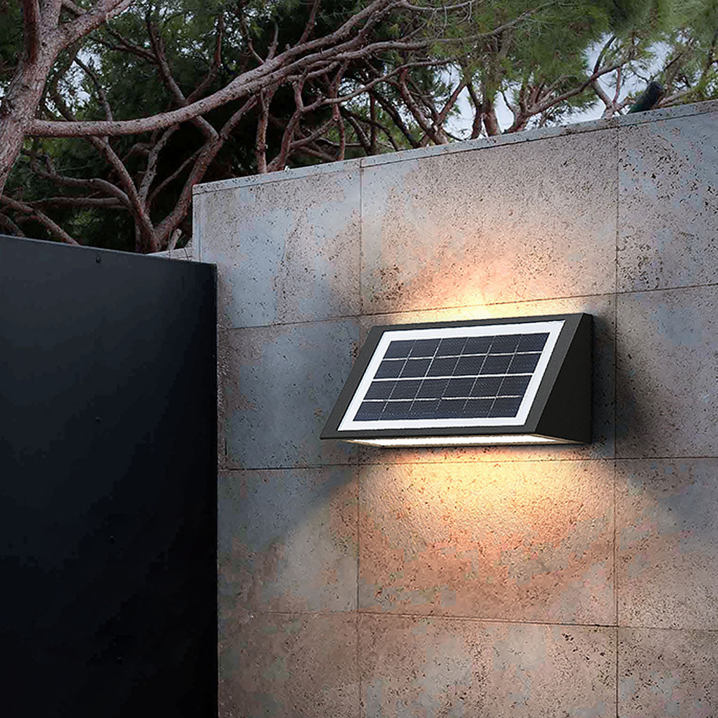Waterproof Minimalist LED Up Donw Lighting Solar Outdoor Wall Lights