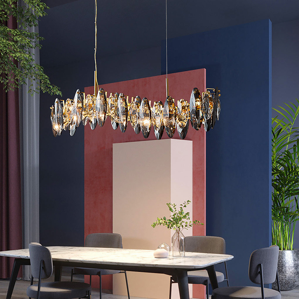 Postmodern Personality Creative Crystal Chandelier with Three - color LED