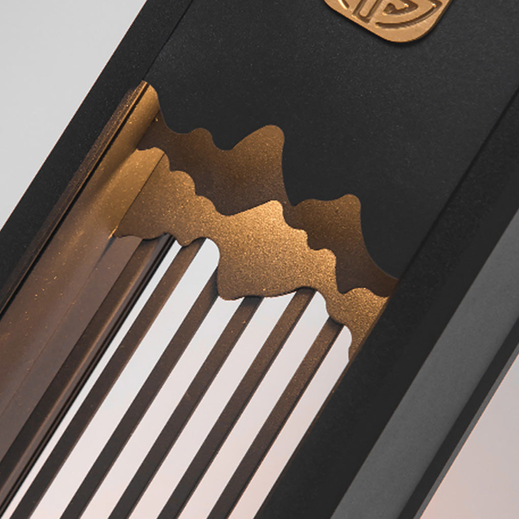 Elegant Outdoor LED Light with Artistic Cut Craft and Strip Design