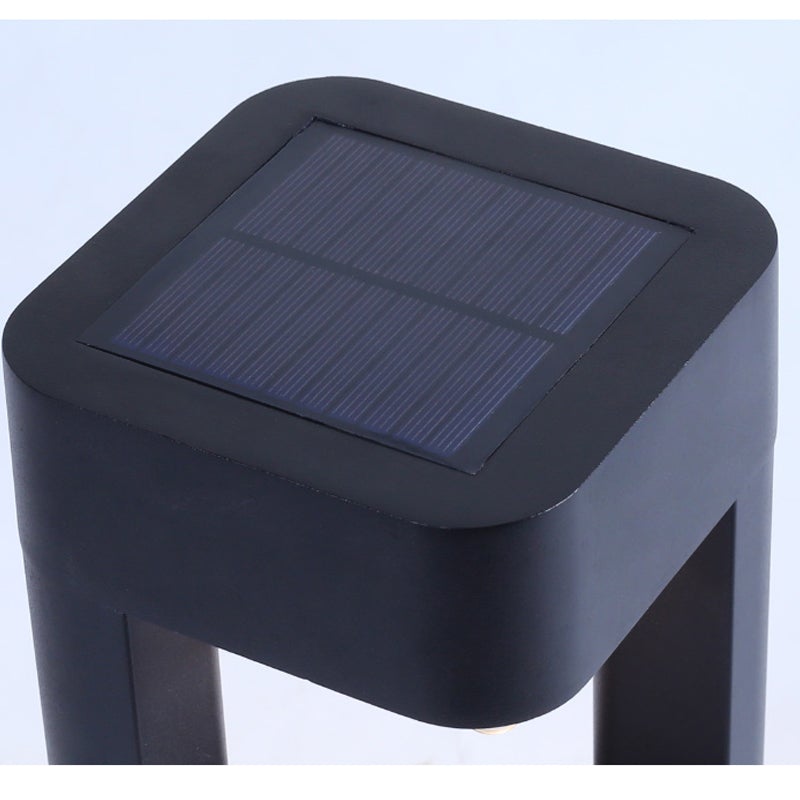 Square Unique Hollow Aluminum Waterproof Modern Smart Solar Lights Outdoor