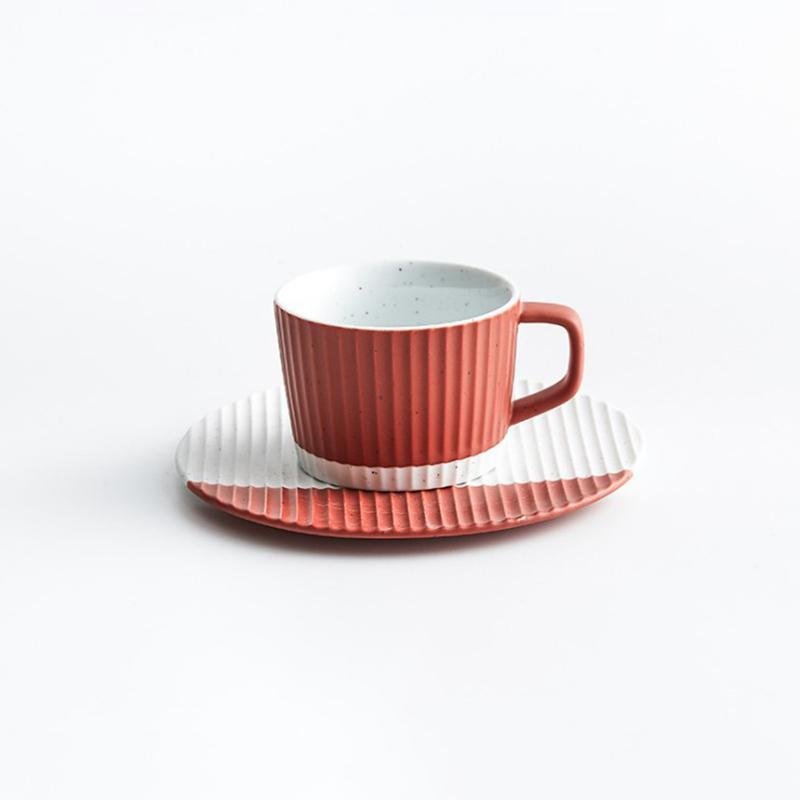 Ceramic Coffee Mug Cup and Saucer