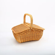 Wicker Rattan Storage Basket with Lids