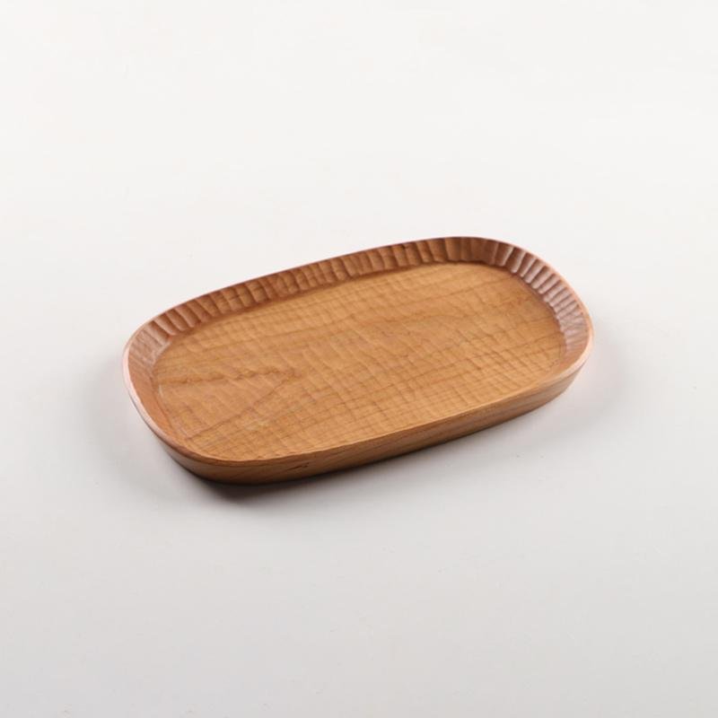 Oval Serving Tray with Hand-Crafted Touches - dazuma