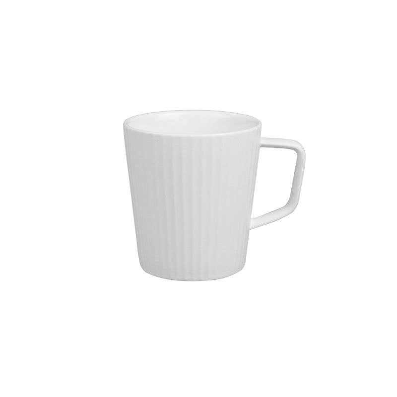 Rustic White and Gray Ceramic Coffee Tea Mug Cup Saucer - dazuma