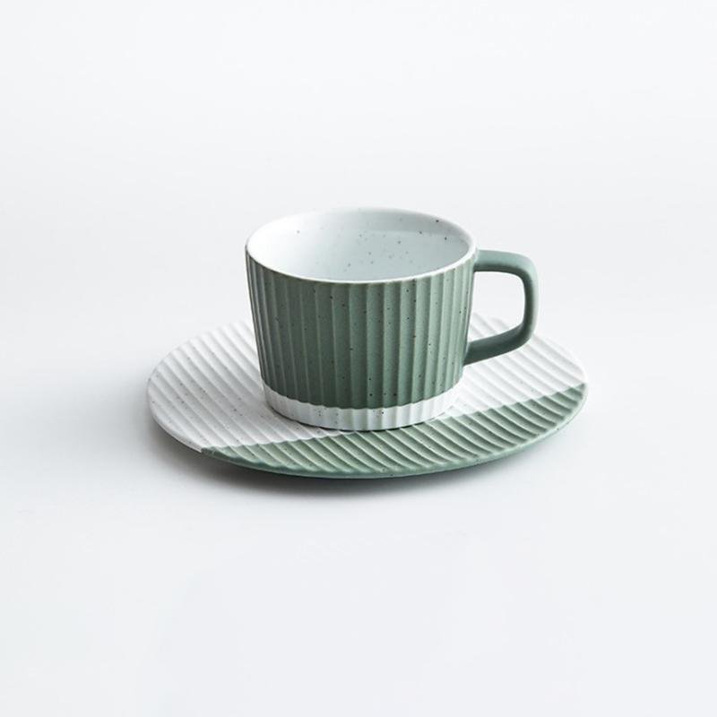 Ceramic Coffee Mug Cup and Saucer - dazuma