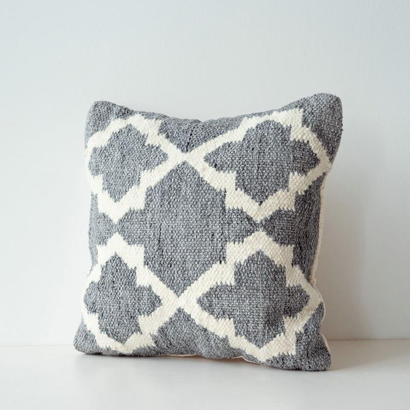 Moroccan Wool Linen Cushion Cover for Sofa Living Room - dazuma
