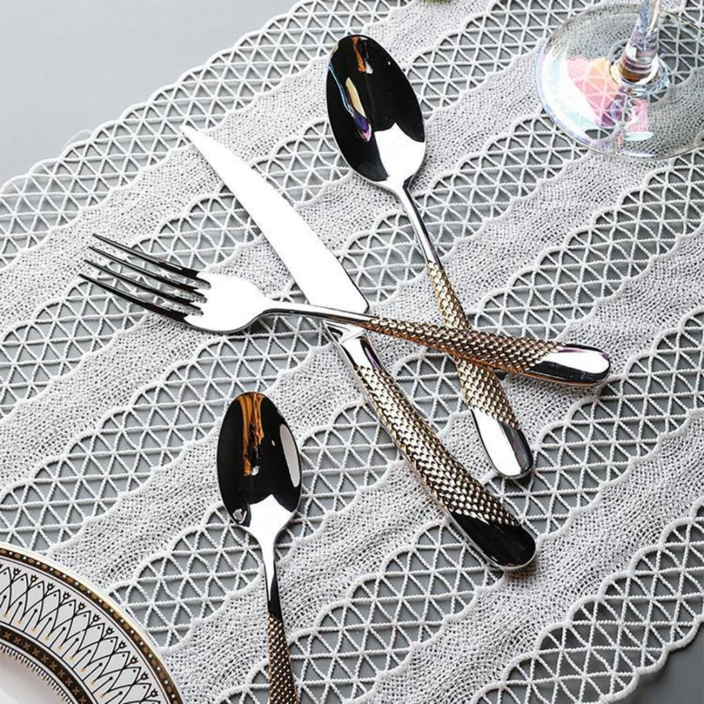 Stainless Steel High-End Tableware Flatware Cutlery 4-Piece Set - dazuma