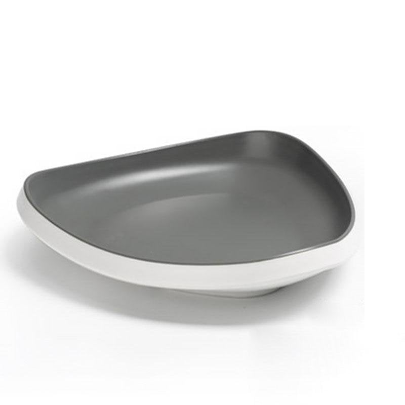 8 - piece Rustic Gray White Melamine Dinnerware sets