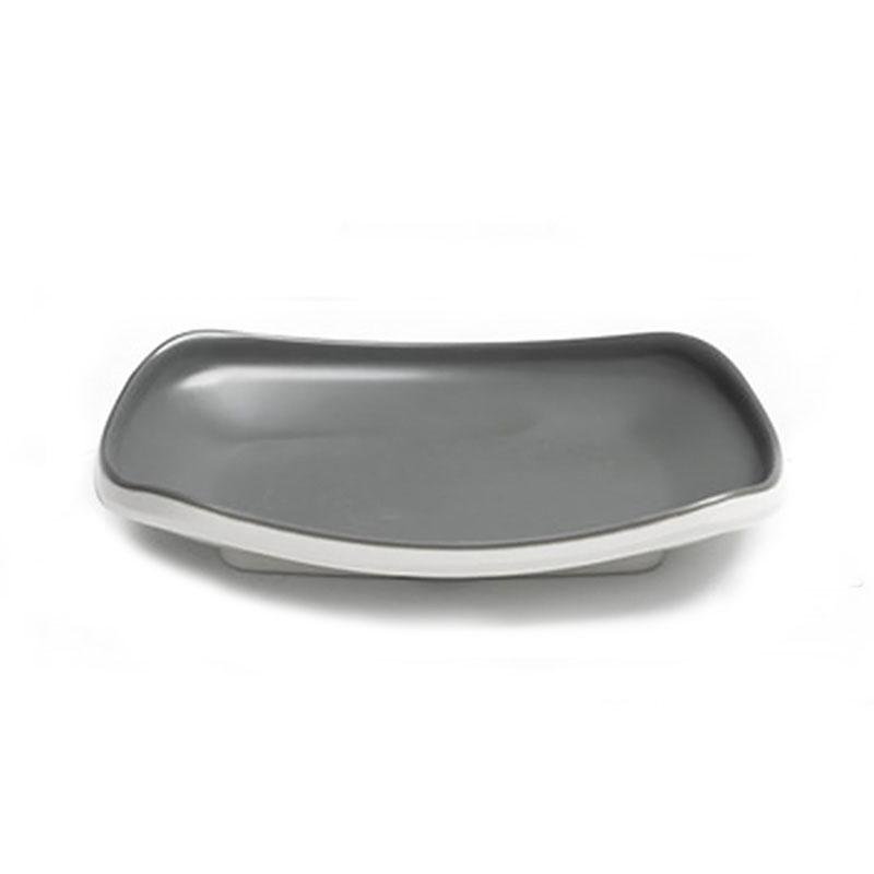 8 - piece Rustic Gray White Melamine Dinnerware sets