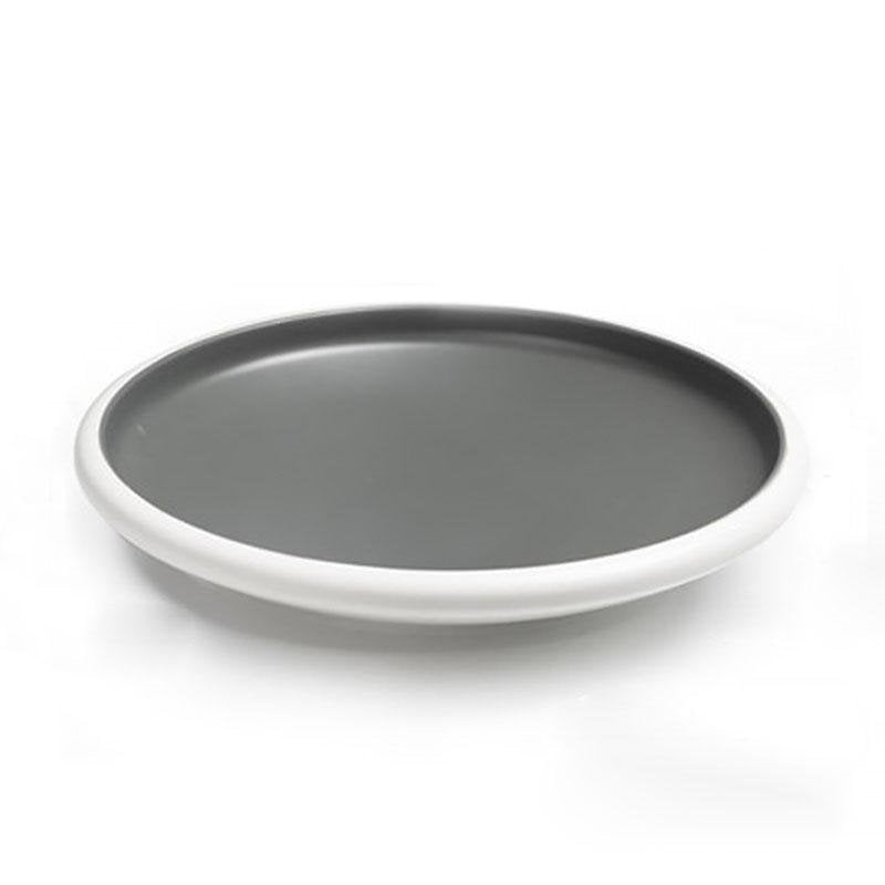 8 - piece Rustic Gray White Melamine Dinnerware sets