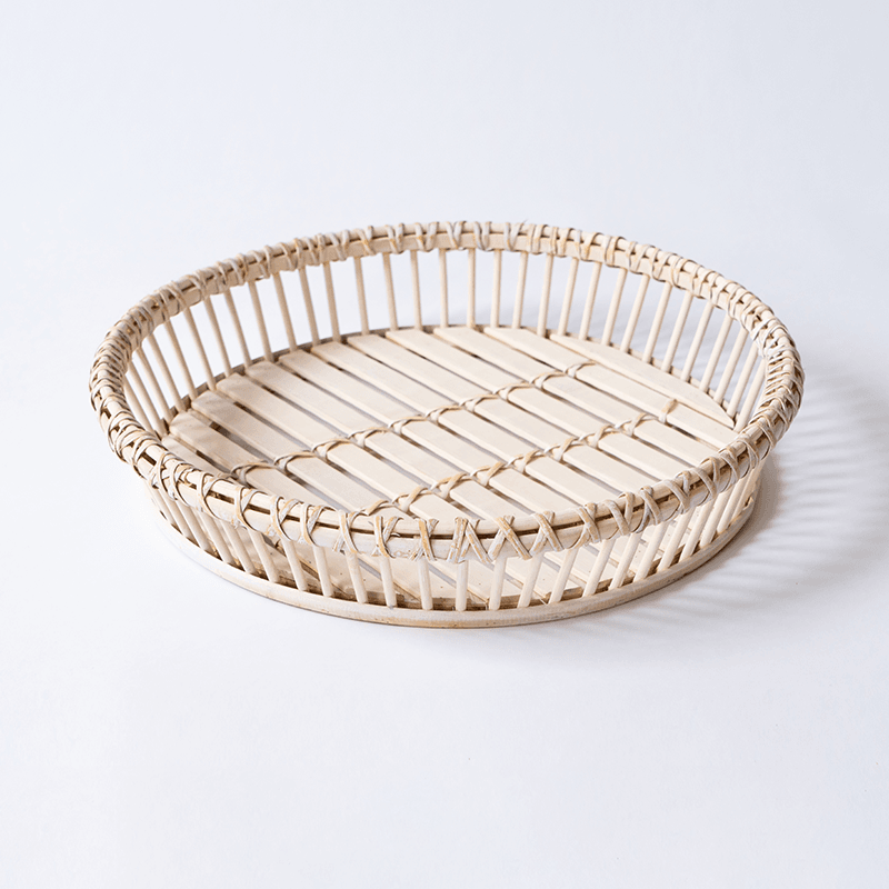 Farmhouse Wicker Decorative Tray Serving tray