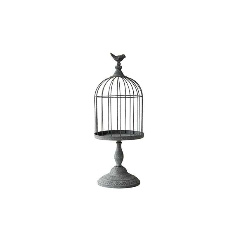 Iron Bird Cage Shaped Candle Holder