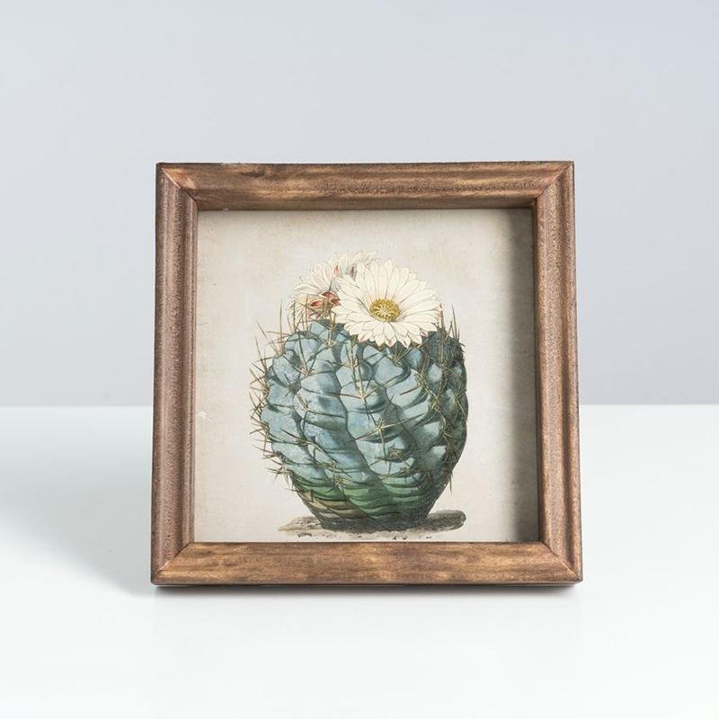Wooden Cactus Frame Art