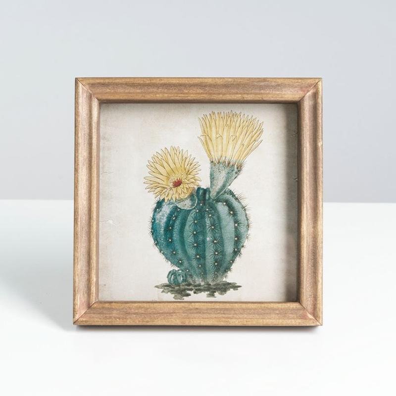 Wooden Cactus Frame Art