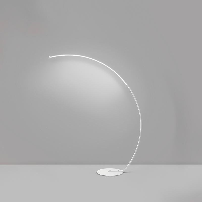 Modern Tall Black Arc Floor Lamp with Remote Control - dazuma