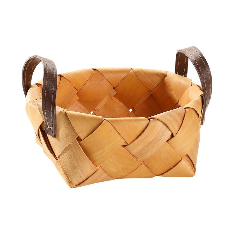 Farmhouse Wood Woven Basket