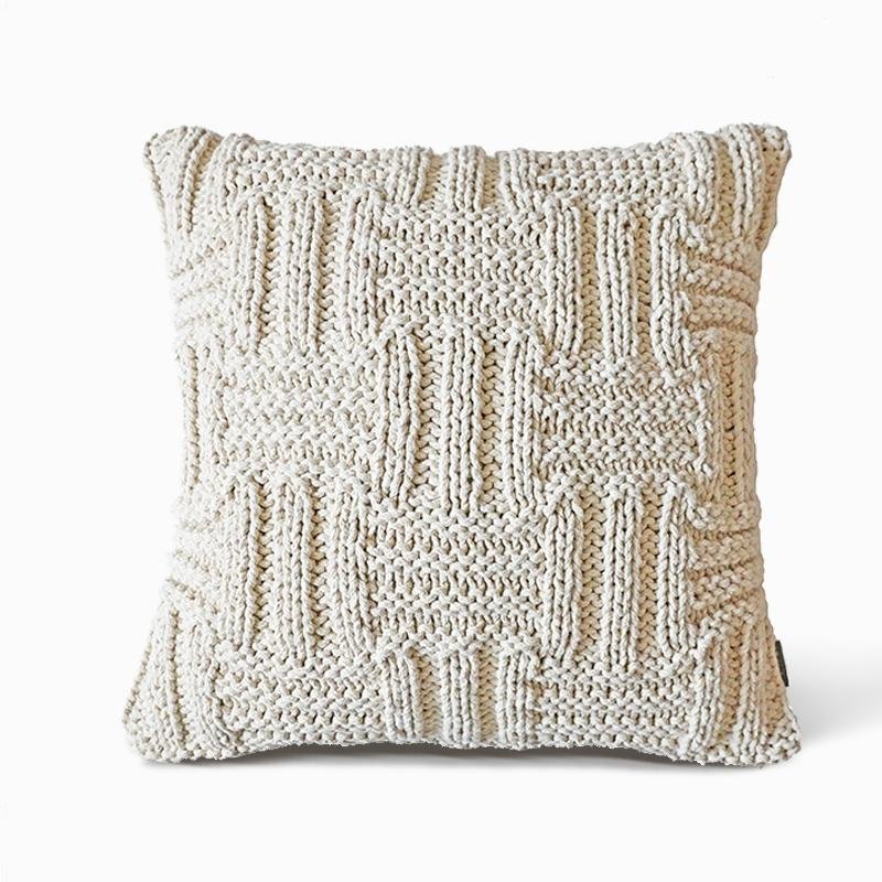 Hand Woven Cotton European Style Cushion Pillow Cover for Living Room Sofa Bed - dazuma