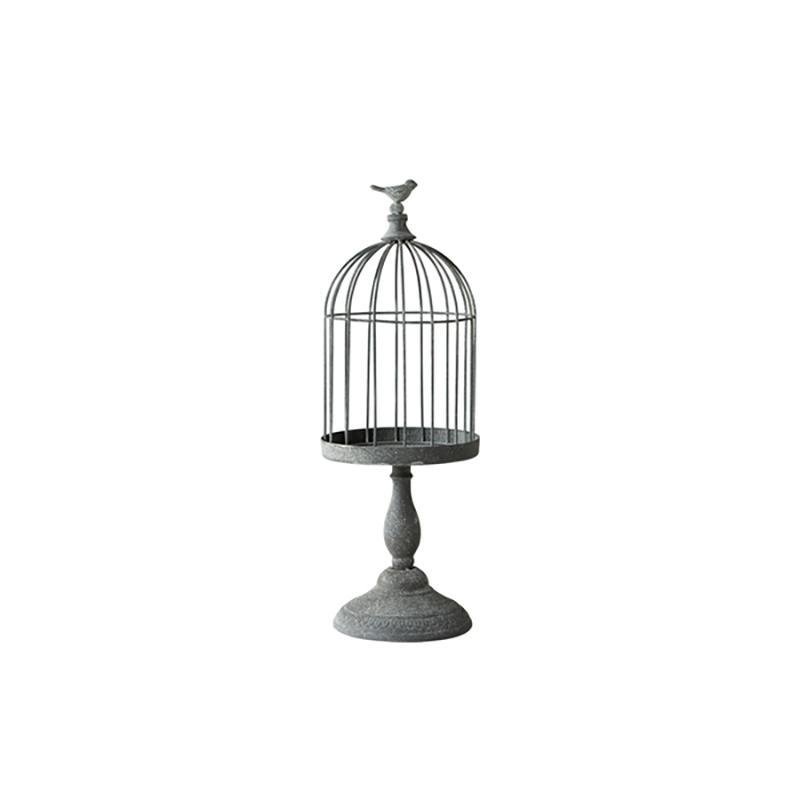 Iron Bird Cage Shaped Candle Holder